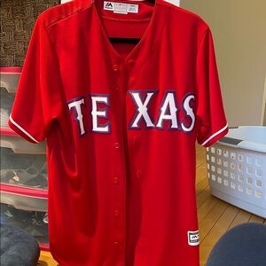 Majestic Texas Rangers Red Jersey